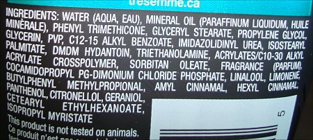 TRESemme Anti-Frizz Secret Smooth Hair Creme Ingredients