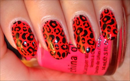 Leopard Print Konad Nail Art Swatches