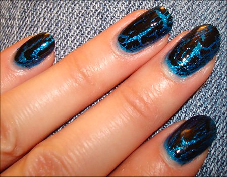 OPI Black Shatter Swatch