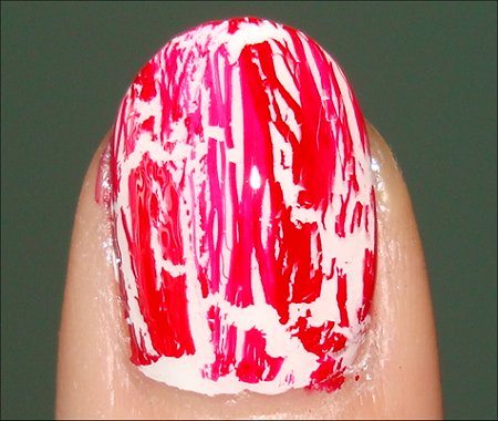 OPI Red Shatter Swatch & OPI White Shatter Swatch