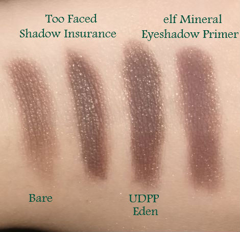 Swatches of e.l.f. Wild Mineral Eyeshadow