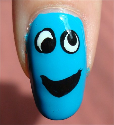 Nail Tutorial Cookie Monster Nail Art