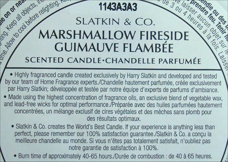 Slatkin and Co. Marshmallow Fireside Candle Review & Photos