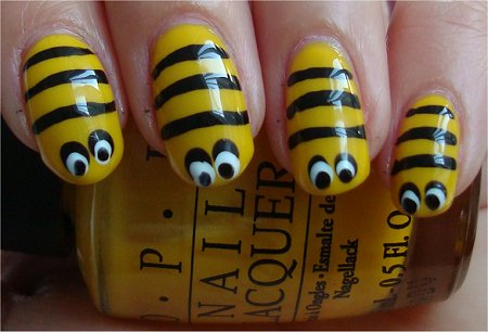 Bee Nails Tutorial & Photos