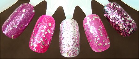 Flash OPI Divine Swine Layered Over Other Colors