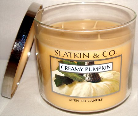 Bath & Body Works Creamy Pumpkin Candle Review & Pictures Slatkin & Co.