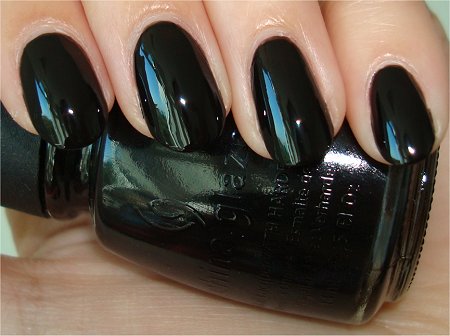 Flash China Glaze Black Polish Swatches & Review Liquid Leather