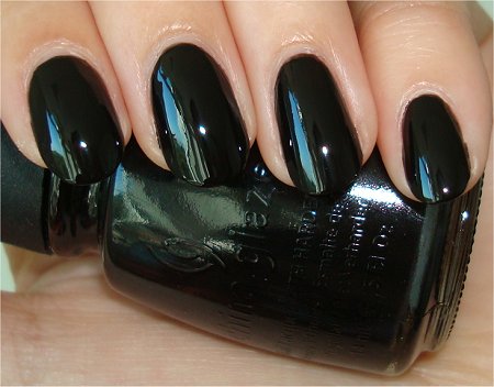 Flash Liquid Leather by China Glaze Black Polish Swatch & Review