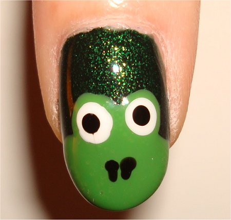 Flash Green Frog Nails Nail-Art Tutorial & Picture