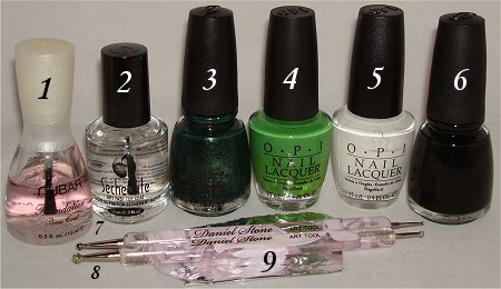 Frog Nails Tutorial Supplies