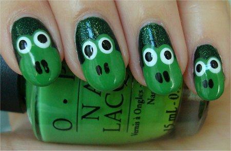 Natural Light Froggy Nails Easy Nail Tutorial