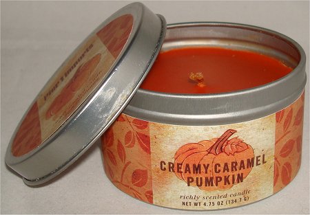 Pier 1 Imports Creamy Caramel Pumpkin Scented Candle Review & Pictures