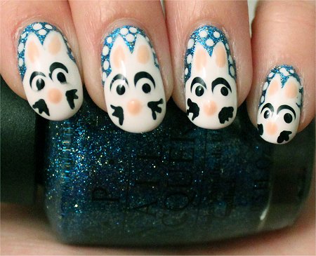 Artificial Light Rabbit Nail Art Nails