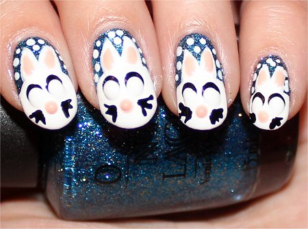 Snow Bunny Nails Nail Art Tutorial Step 10