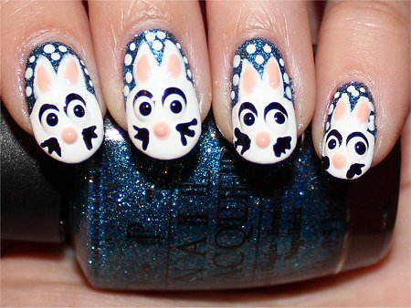 Snow Bunny Nails Nail Art Tutorial Step 11