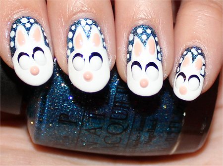 Snow Bunny Nails Nail Art Tutorial Step 9