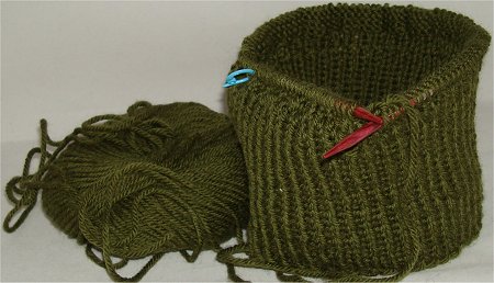 Starting to Knit a Winter Hat