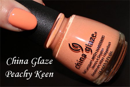 China Glaze Peachy Keen Review, Swatches & Bottle Pictures