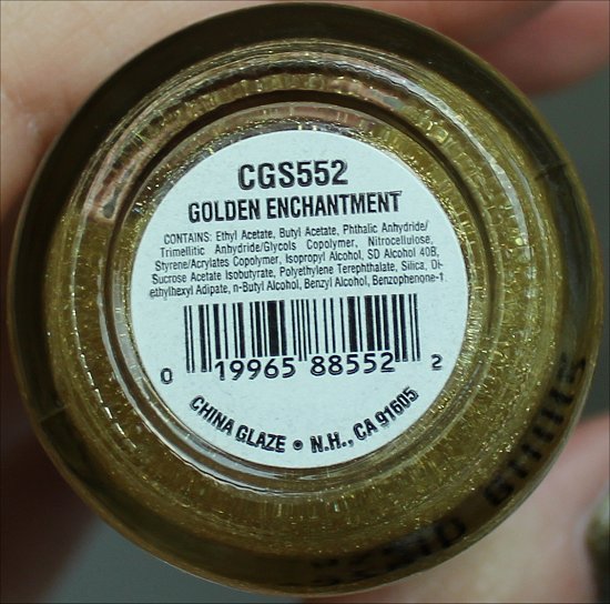 China Glaze Golden Enchantment Ingredients & Review