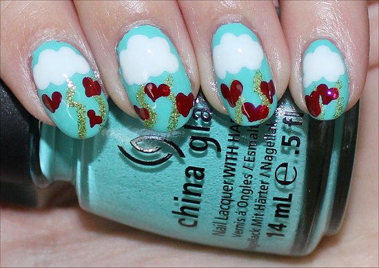 Easy Heart Nail Art Tutorial Valentine's Day Nails & Tutorial