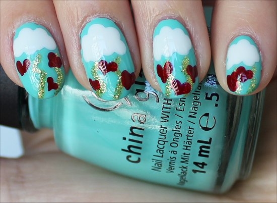 Easy Valentine's Day Nails Nail-Art Tutorial & Pics