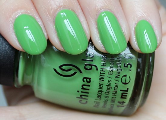 Gaga For Green China Glaze ElectroPop Swatches & Review