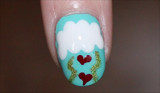 Stormy Heart Nails Nail Art Tutorial & Step by Step Instructions