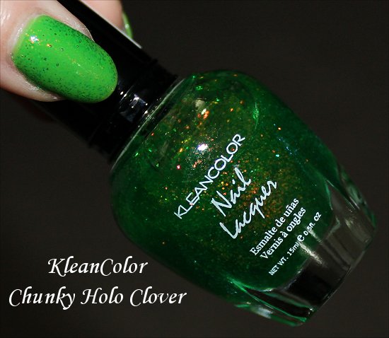 KleanColor Chunky Holo Clover Review, Swatches & Pics