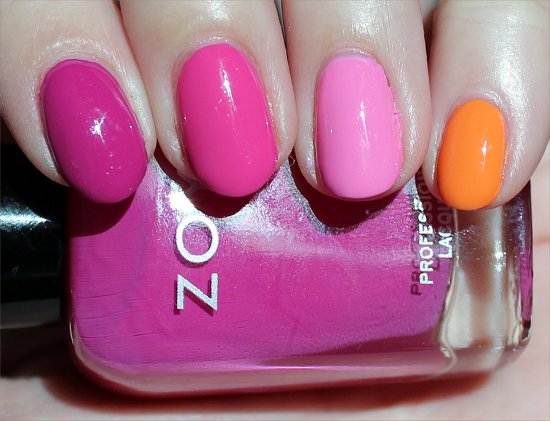 Zoya Surf & Beach 2012 Collection Skittle Manicure Swatch & Pictures