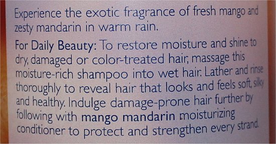 Bath & Body Works Mango Mandarin Moisturizing Shampoo Ingredients & Review