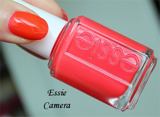 Essie Camera Poppy Razzi Collection Swatches & Review