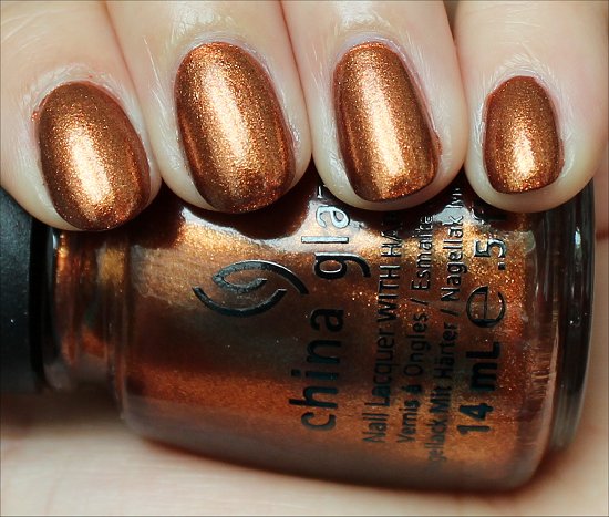 Harvest Moon China Glaze Colors from the Capitol Hunger Games Swatches & Review