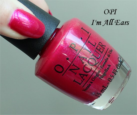 Vintage Minnie Mouse Collection OPI I'm All Ears Swatch & Review