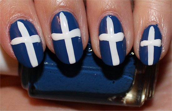 British Union Jack Nail Art Tutorial Step 4