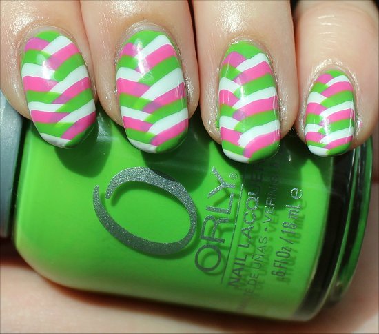 Bright Fishtail Braid Nails Nail-Art Pictures