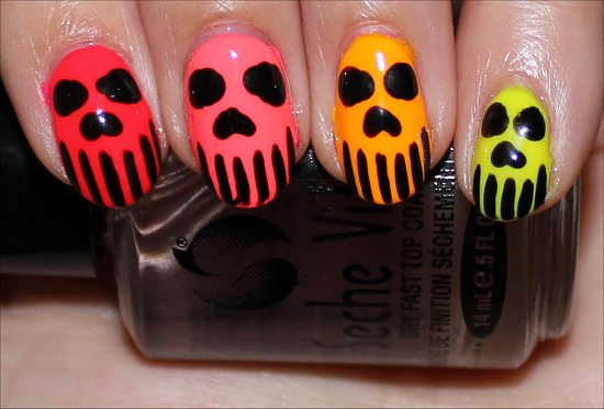 Neon-Skull-Nail-Art-Nails-Manicure-Photos