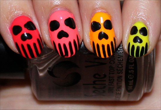 Neon-Skull-Nails-Nail-Art-Manicure-Photos