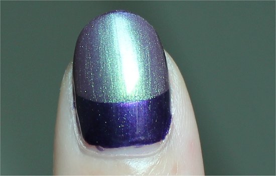 Purple & Green Ruffian Nails Nail Art