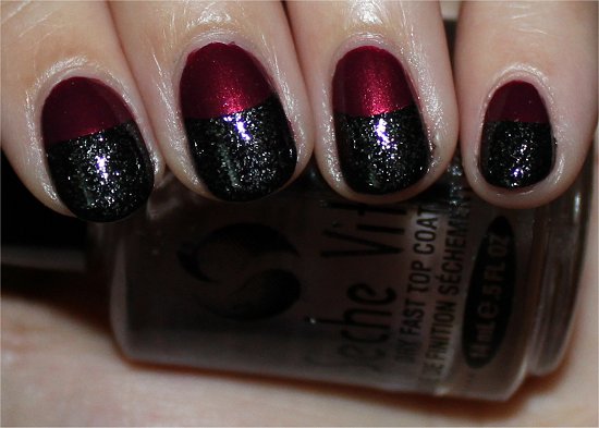 Red-and-Black-Ruffian-Manicure-Nails-Nail-Art