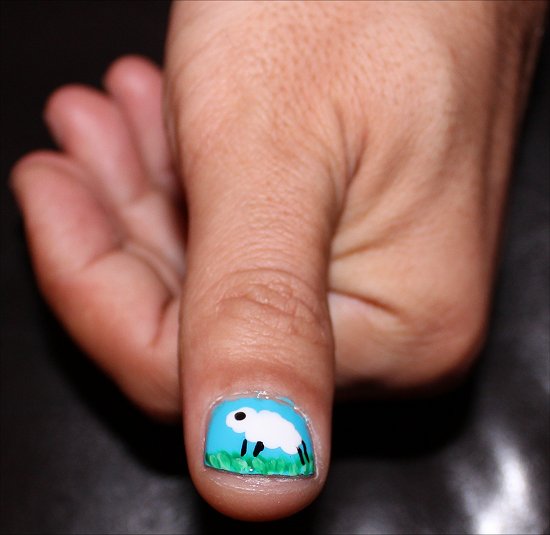 Sheep Nails Nail Art Tutorial & Pictures