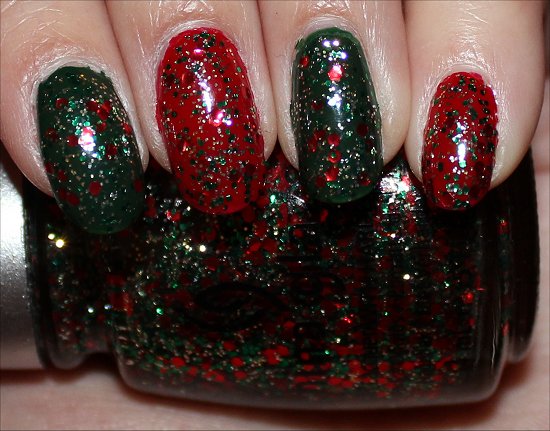 Green & Red Manicure