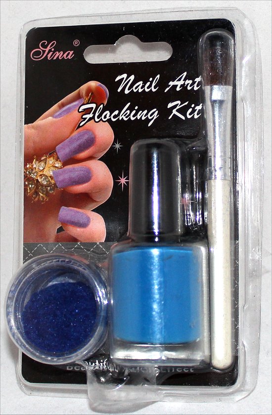 Sina Nail Art Flocking Kit Deep Blue