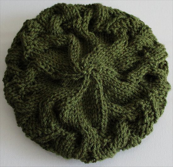 Finished Green Hat Knitting