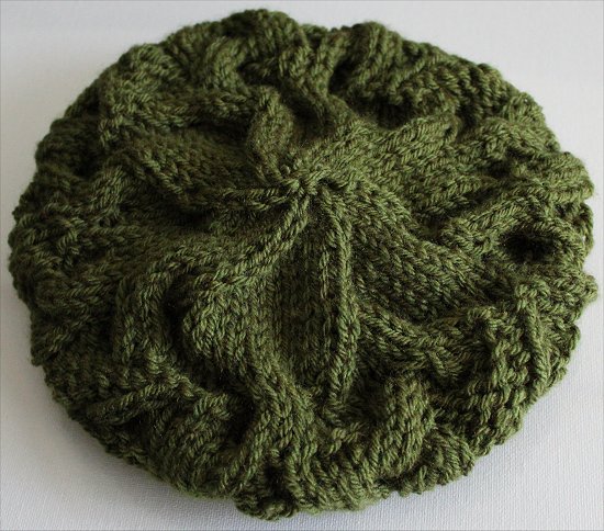 Finished Knitting a Green Hat