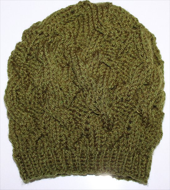 Knitting Love Green Beanie