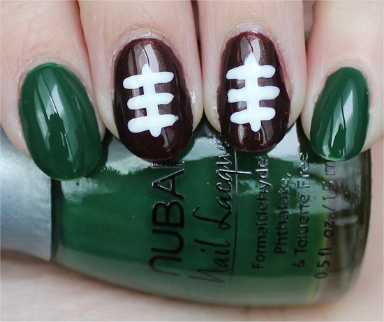 Football Nail Art Easy Nail Tutorial