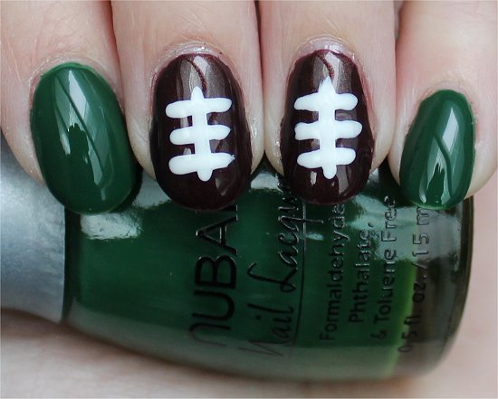 Football Nails Easy Nail Art Tutorial