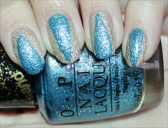 OPI Tiffany Case & Honey Ryder LiquidSand Nail Art Swatches