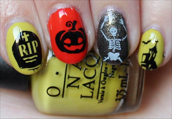 OPI Rock Goddess Halloween Nail Art