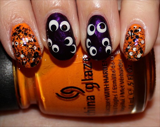 Simple Halloween Nail Art